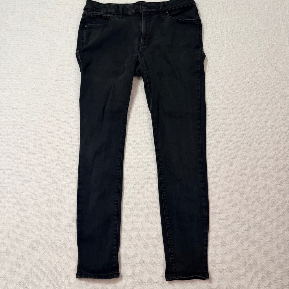 Ana A New Approach Womens Black Skinny Jeans Size 12 Stretch Denim Pants